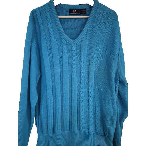 professional golf tour PGA Tour Mens Blue Pullover 100%cotton Size L -looks M - Picture 1 of 4